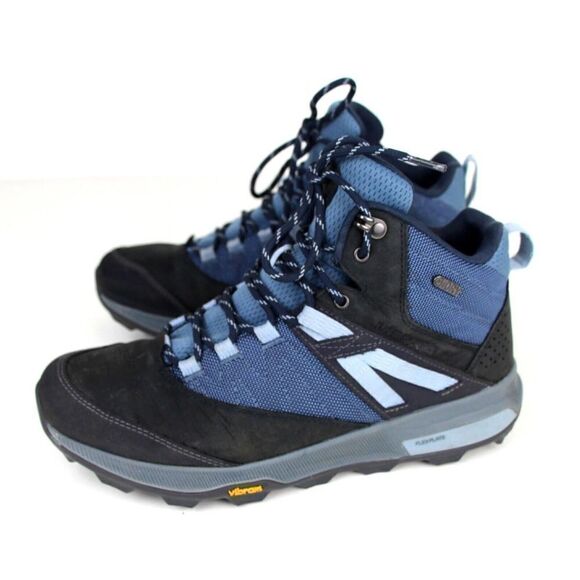 Merrell BLUE BLACK LEATHER NYLON LACE UP FLAT HIGHT TOP SNEAKERS SHOES Sz 9.5 - Picture 8 of 12